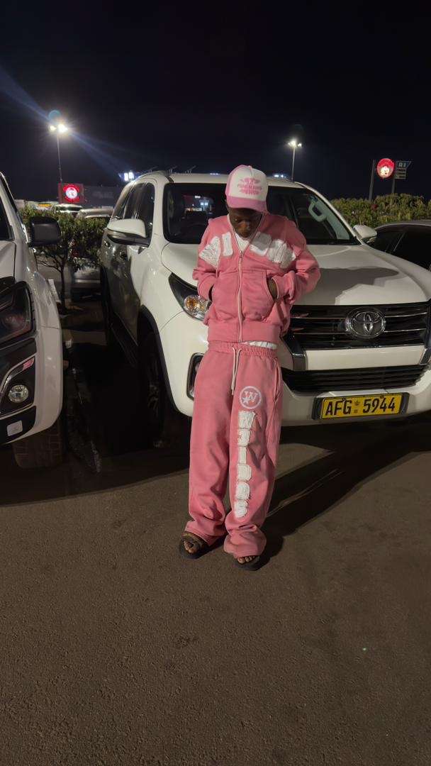 PINK W3IRDOS HOODIE - Image 4