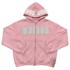 BABY PINK W3IRDOS HOODIE