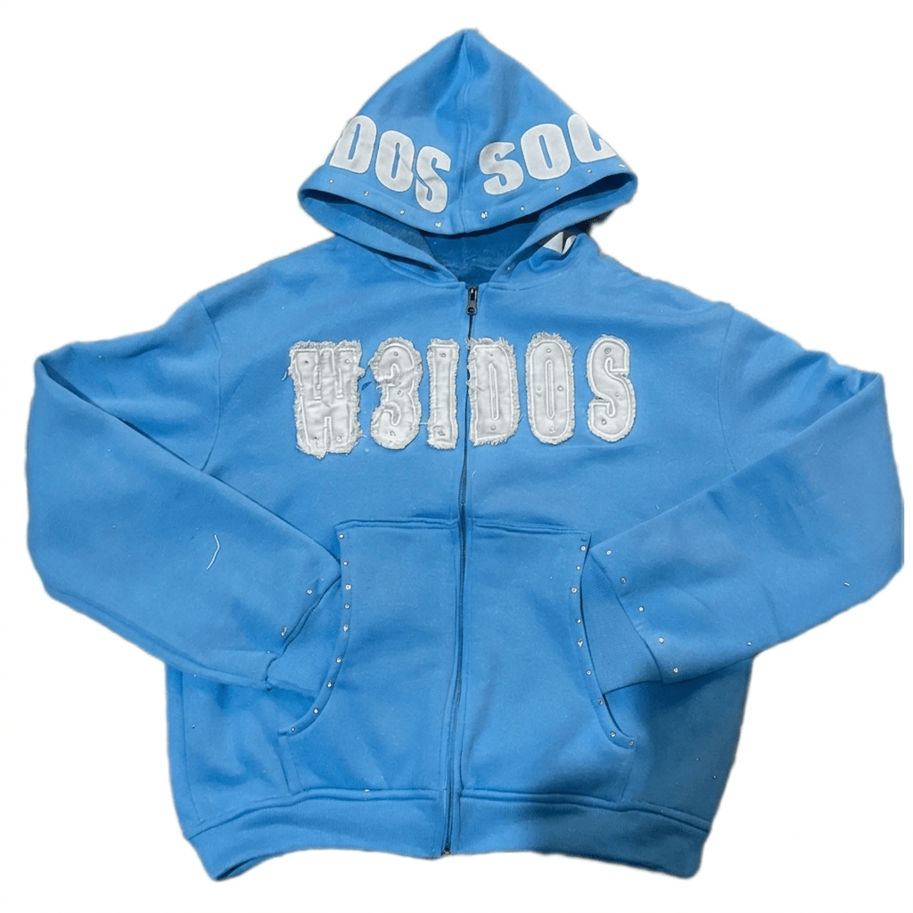 BLUE W3IRDOS HOODIE