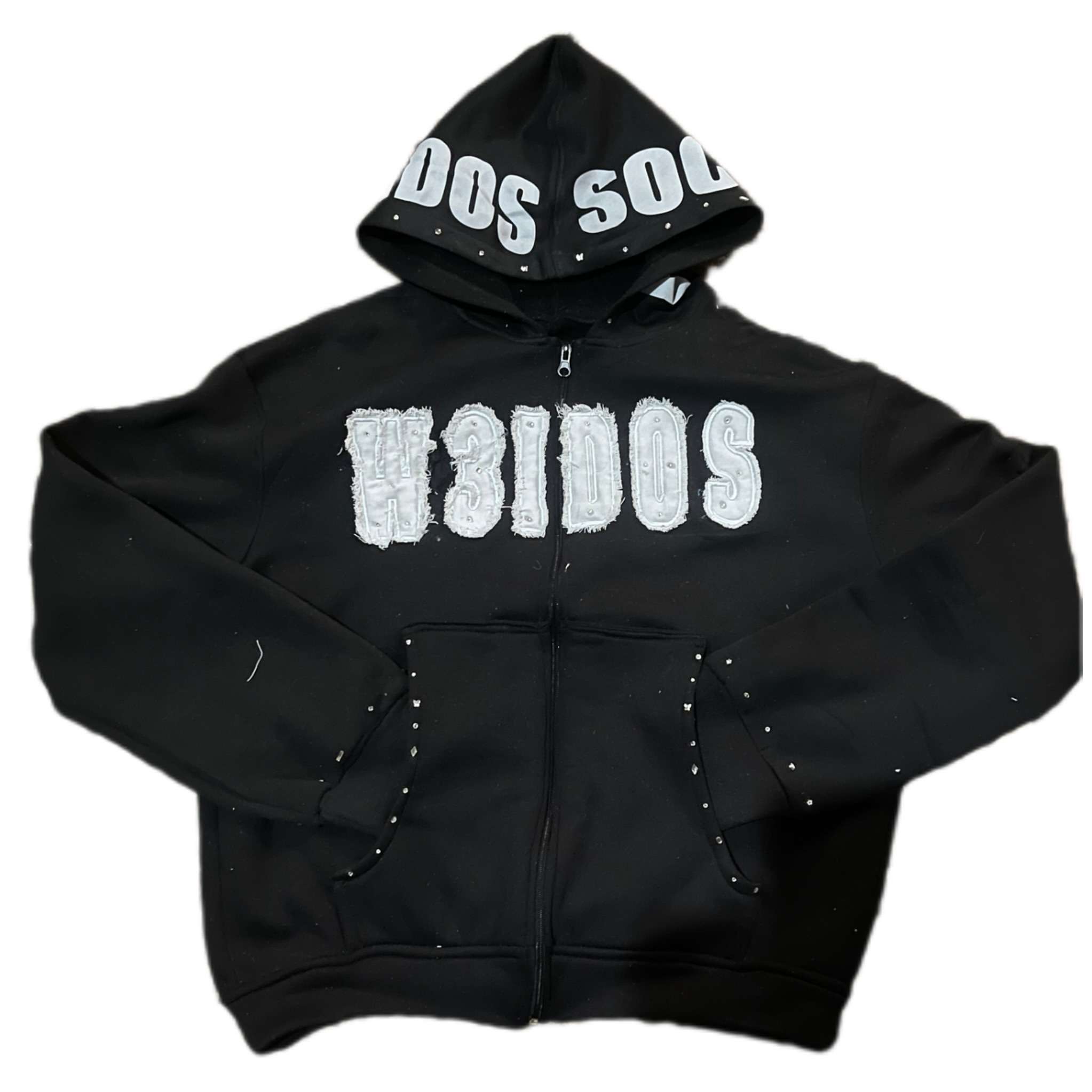 BLACK W3IRDOS HOODIE