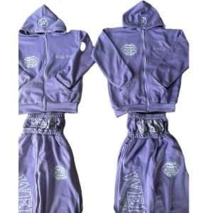 PURPLE DOUBLE WAIST WEIRDOS SWEATSUITS